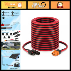 30FT 10AWG Solar Panel XT60i Adapter Connector Extension Cable for Power Station