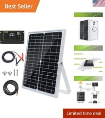 Lightweight 30W Off-Grid Solar Panel Kit – Includes Charge Controller and Mount