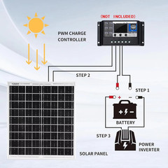 Trickle 20W Solar Panel 12V Charger Battery Charger Kit Maintainer Boat Car RV