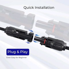 Renogy Solar Connectors Parallel Y Branch MMF FFM 1 Pair Solar Panel Wire for