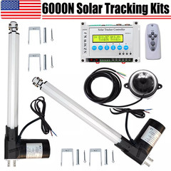 Dual Axis Solar Panel Tracking Kits-6000N 12″ Linear Actuator &LCD Controller IG