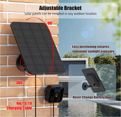 4-Pack Solar Panel for Blink Outdoor XT2/XT3/4 Camera w/Mount & 13.1ft