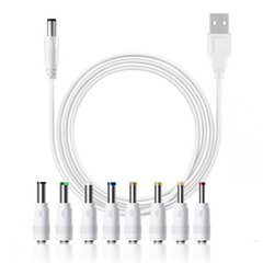 USB to DC Adapter Cable Set Compatible with Multiple Devices and Specs