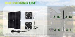 30w Household Solar Panel Powered Dual Exhaust Fan Ventilation 18v for RV Shed