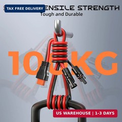 10FT 12AWG Solar to XT60i, Gibbab 3 6 10 16 20 25FT Solar Panel Connector to XT6