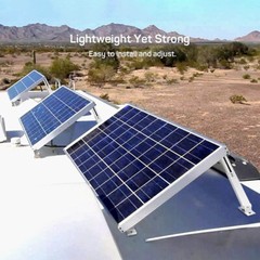 Adjustable Solar Panel Mounting Brackets Kit RV Roof Flat Surface Tilt Mount Set