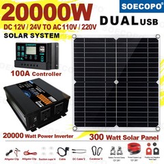 20000W Off-Grid Solar Power Kit – 110V/220V Complete System for Home