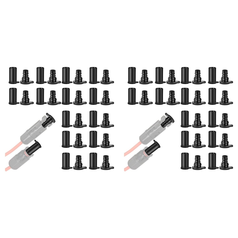 100 Pairs Solar Panel Connector Caps, Dustproof Solar Connector Caps,7711
