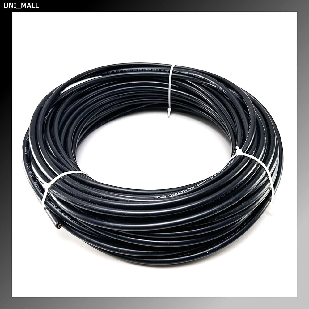 100 Feet 10AWG Black Solar Panel Wire 2000V UL 4703 Pure Copper Made in USA