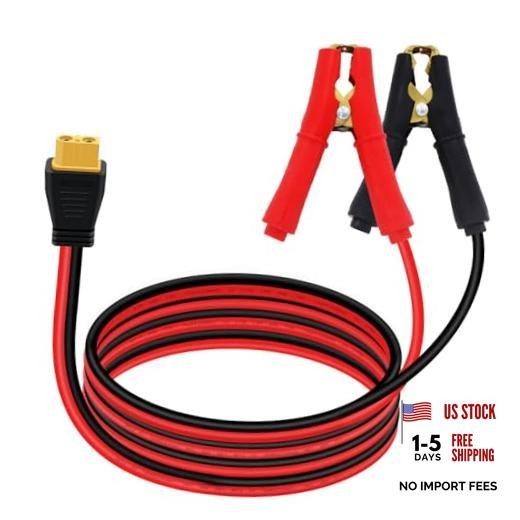XT60 to Alligator Clip Cable 12AWG 30A XT60 Female to Alligator Clips 3 m/10 ft