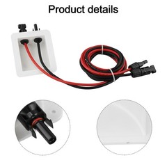 UV Resistant ABS Solar Double Cable Entry Housing 2m 10AWG Tinned Copper