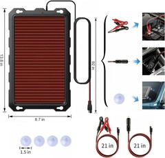 Advanced Intelligent 3.3W Solar Battery Charger – Waterproof & Durable Design