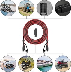 12FT SAE Extension Cable 16AWG Quick Disconnect (4 Pack)