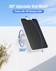 Solar Panel Charger for Arlo Pro 6/6 XL – 6V 5W Weatherproof USB-C, 9.8ft Cable,