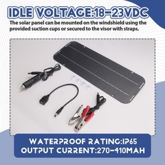 12V 6W Solar Panels Car Motorcycle Kick Scooter Portable Solar Panel Car 8863