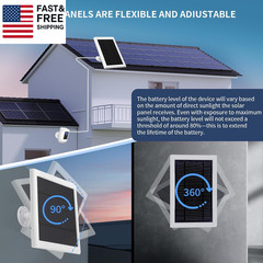 Solar Panel for Ring Camera(2Nd Generation Dustproof Waterproof 5W Solar 10FT/3M
