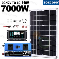 7000W 100A 110V Solar Panel Kit Complete Solar Power Generator Home Grid System