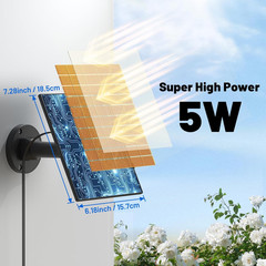 5 Pack 5W Solar Panel Charger Compatible with All-New Blink Outdoor 4 (4Th Gen)/
