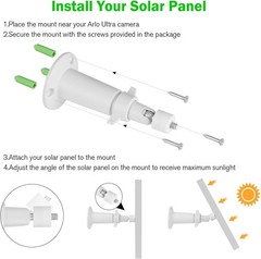 Solar Panel Charger 3 Pack for Arlo Pro Cameras