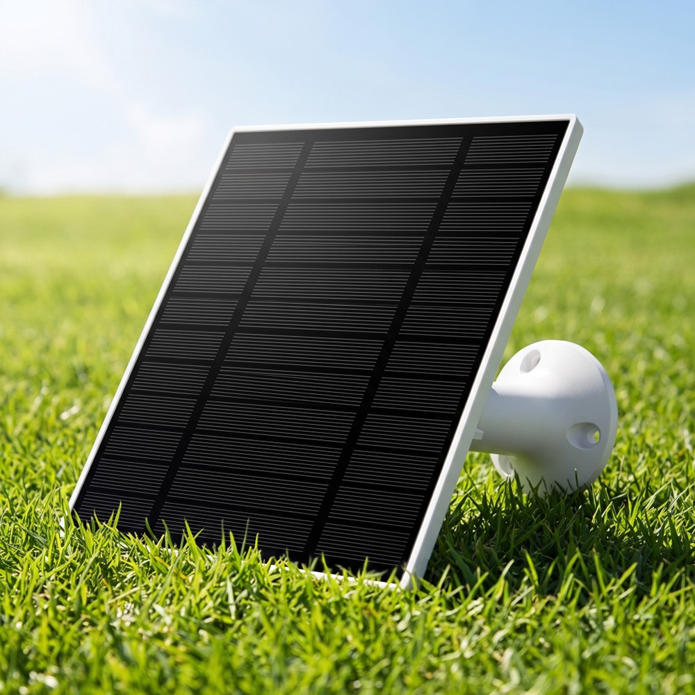 2X Solar Panel IP65 Weatherproof for 5W 5V Output​ Outdoor Security Camera White