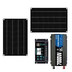 7000W Solar Power Kit | Inverter(12V-110V/220V), 2 Solar Panels, 100A Controller