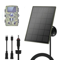 1Panck Trail Cameras Solar Panel 3W/5V, Built-in 6000mAh Battery,IP66,Type-C/…