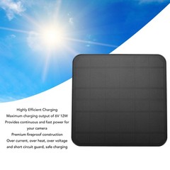 NEW 12W Solar Panel Charger IP65 Waterproof Magnetic Charging Security Camera