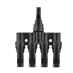 Branch Solar Connector T Connectors 4 Way IP67 Waterproof 14AWG To 10AWG