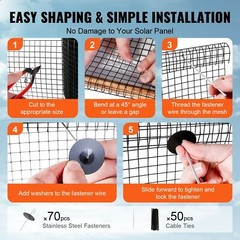 8» x 100′ Solar Panel Guard with Rust-proof PVC Coating 1/2 inch Wire Roll Mesh