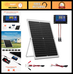 30W 12V Solar Panel Battery Charger – Trickle Maintainer, MPPT Controller, Water