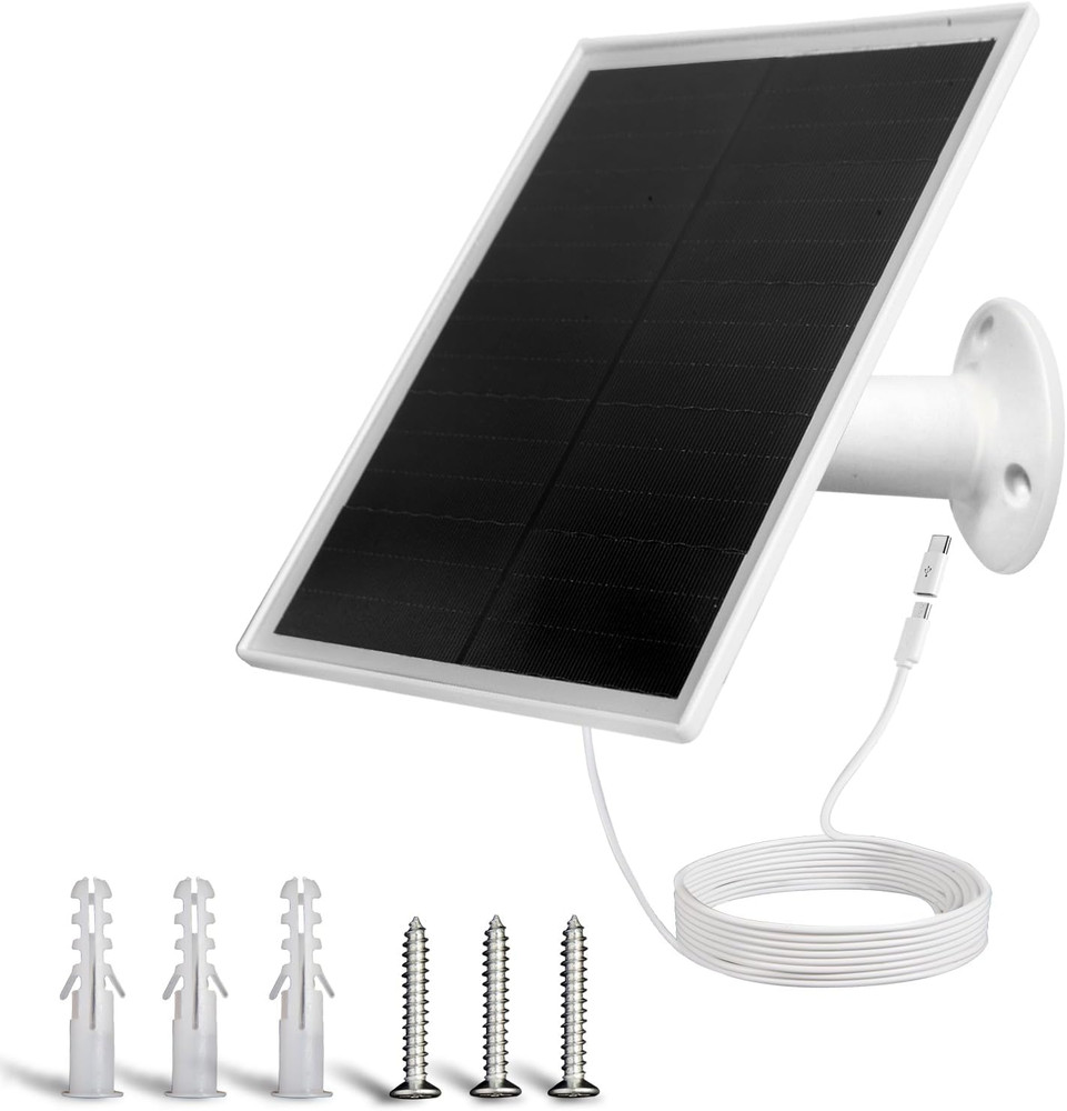 6W Solar Panel Charger, Solar Panel with Micro USB & USB-C Port for DC 5V Outdoo
