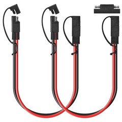 2-Pack 2 Pin Quick Disconnect Polarized Wire Harness, 1FT 10AWG