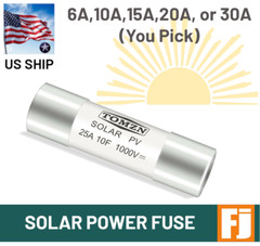 Solar System Fuse | DC 1000V PV Fuses | 10×38 mm 6,10,15,20, or 30 A | US Ship