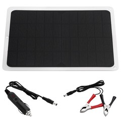 12V 10W Solar Panel Kit Trickle Battery Charger Maintainer Boat RV Car Vehicle