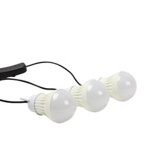 USB Solar Power Panel Generator Kit 5V Charger Home System 3 LED Bulbs Light