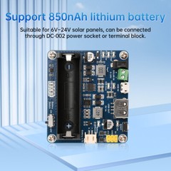 6V~24V Solar Panel Power Management Module Support MPPT 850mAh Li-ion Battery