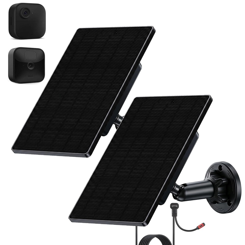 2 Pack Solar Panel for Blink Camera Outdoor 4, 2K+, 3rd Gen, XT2 and XT | Sma…