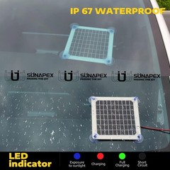 Portable 12V Solar Trickle Charger with Smart Charging & Safety Features