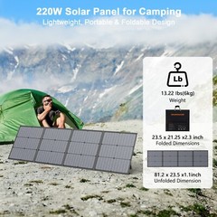 Portable Solar Panel 110 W Camping for Ecoflow Delta 2 Delta 3 Power Stations