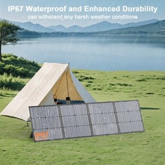 MHPOWOS 220W Solar Panel 20V for Ecoflow RIVER 2 RIVER 3 Power station Refurbish