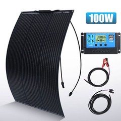 Flexible Solar Panel w/ 30A Controller High Efficiency Solar Charge for PV Home