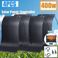 New 400W Monocrystalline Solar Panel Power Kit RV Home Camping Outdoor Use