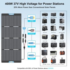 400W Portable Solar Panel for EF ECOFLOW Portable Power Station 3600Wh DELTA Pro