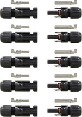 High-Quality Black Solar Connectors – Weather Resistant 5 Pair Screw Terminal