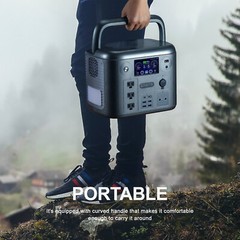 1500W Portable Power Station Explorer 1280Wh Battery w/Foldable Solar Panel Kits