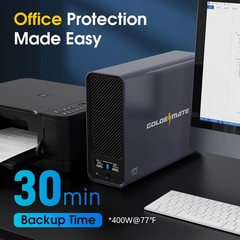 Goldenmate 1000VA 800W LiFePO4 UPS Battery Backup, LCD, High Efficiency