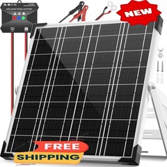 Cargador de batería solar de 12 V – Cargador solar de mantenimiento de batería d