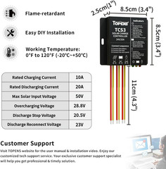 TCS3 Solar Charge Controller Waterproof Solar Panel Battery Regulator