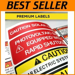 Vinyl Labels Set for Solar Panels – 48 Pack