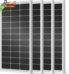 400W Solar Panels N-Type 4Pcs 100 Watt 18V Monocrystalline IP68 Waterproof 16BB
